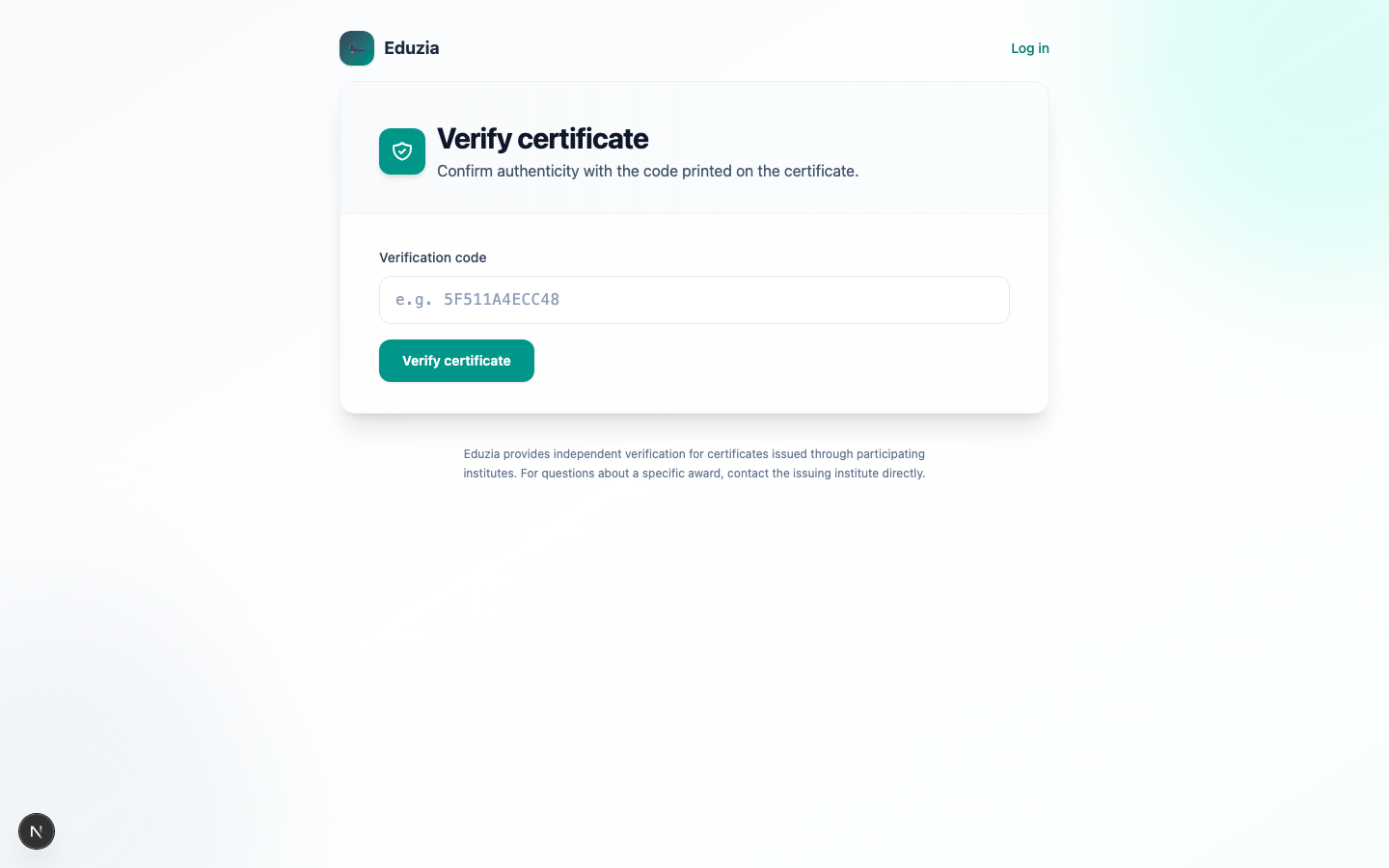 Certificate verification