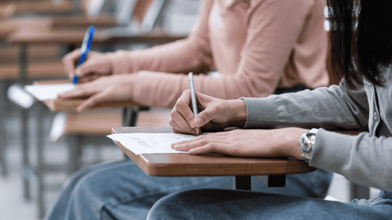 Students writing Exam
