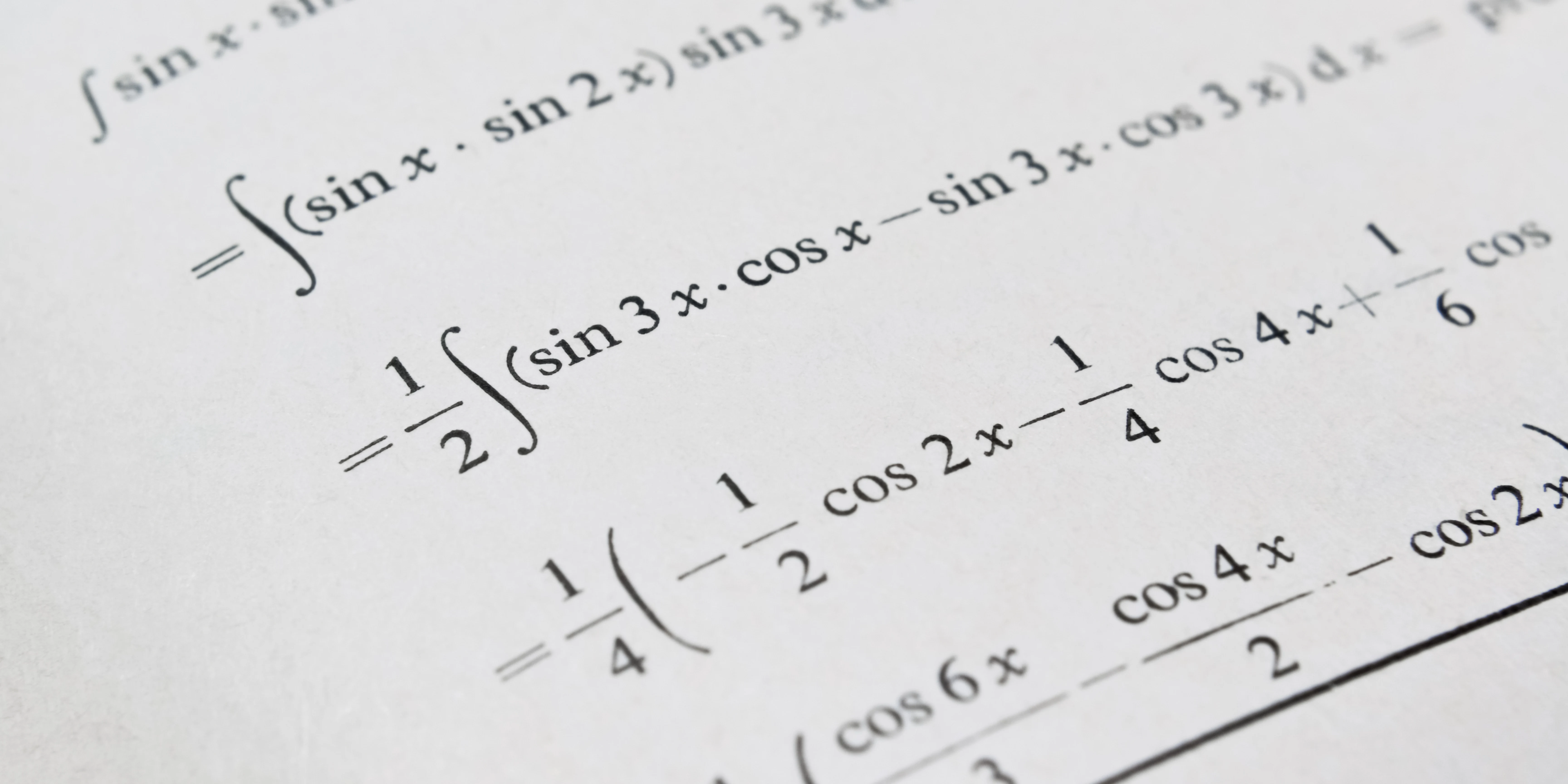 A math exam question paper