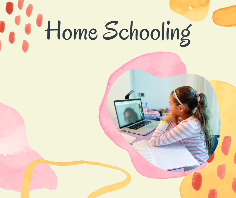 A student attending school class from home