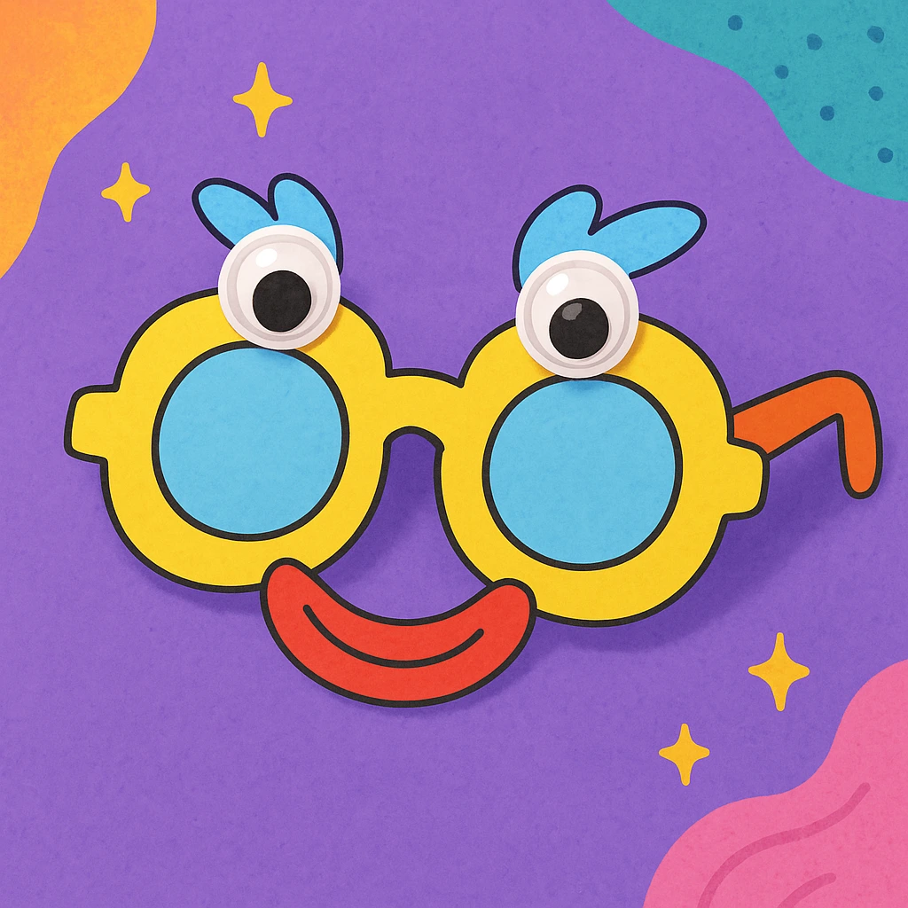 Silly Paper Sunglasses Paper craft ideas for kids with paper Paper craft ideas for kids with paper