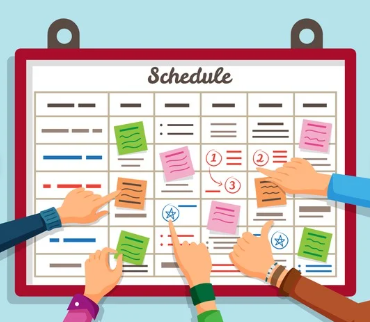 Scheduling Study times and activities