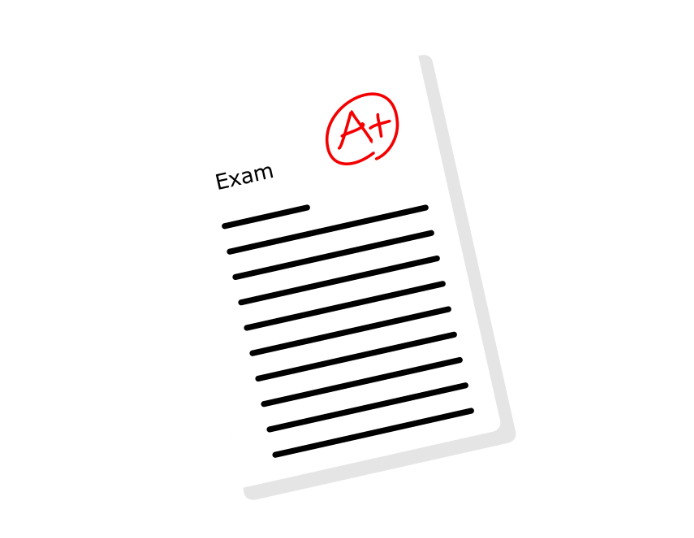 Exam result of full A+ student