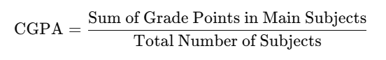 equation to calculate CGPA