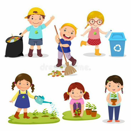 Children participating in eco-friendly activities